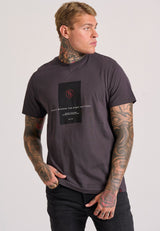 Tricou cu imprimeu cu rame pe piept