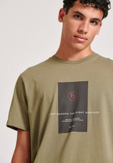 Tricou cu imprimeu cu rame pe piept