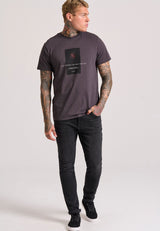 Tricou cu imprimeu cu rame pe piept