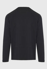 Long-Sleeve T-Shirt with Funky Buddha Chest Print