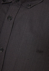 Men's cotton checkered shirt