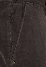Pantaloni chino din catifea reiată pentru bărbați