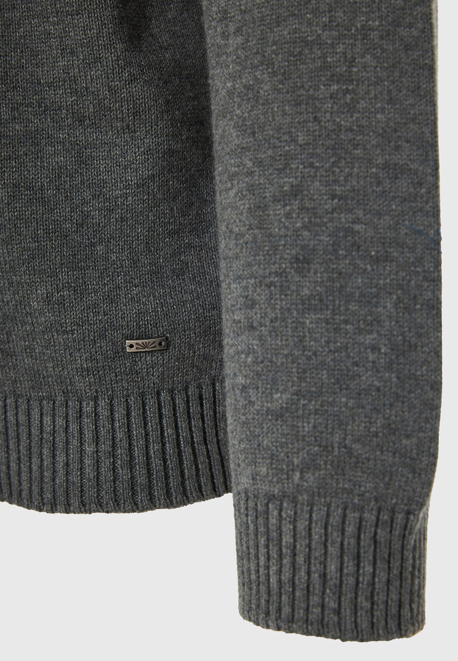 Pulover bărbătesc cu guler rotund