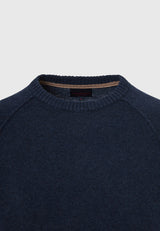 Pulover bărbătesc cu guler rotund