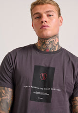 Tricou cu imprimeu cu rame pe piept