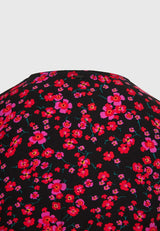 Rochie midi cu decolteu în V și imprimeu floral