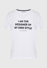 Tricou cu imprimeu artistic pe piept