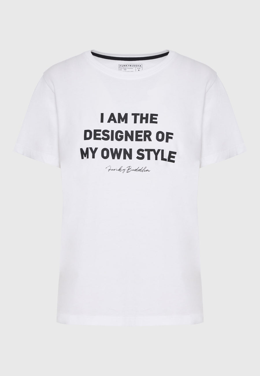 Tricou cu imprimeu artistic pe piept