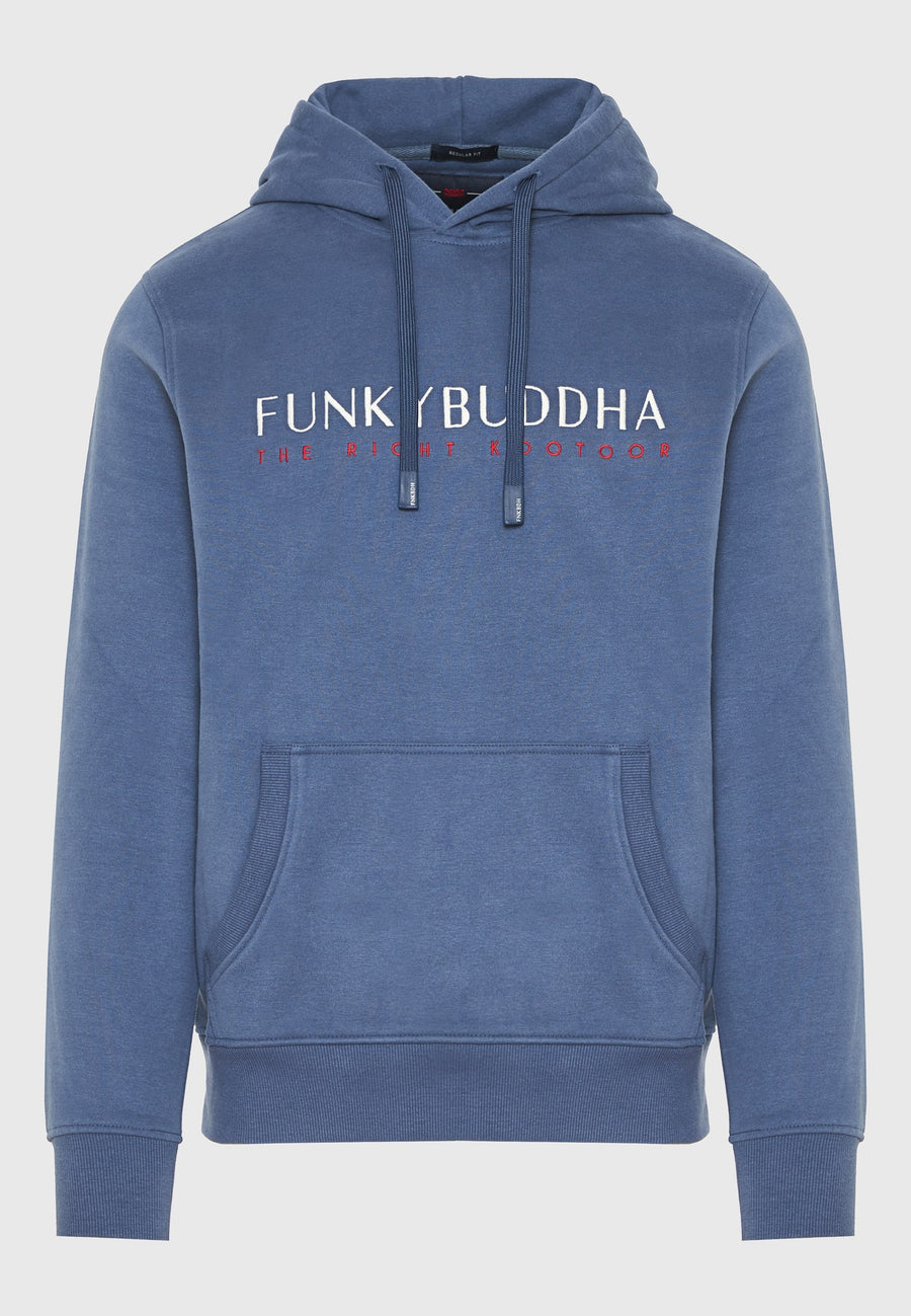 Hanorac cu broderie Funky Buddha pe piept