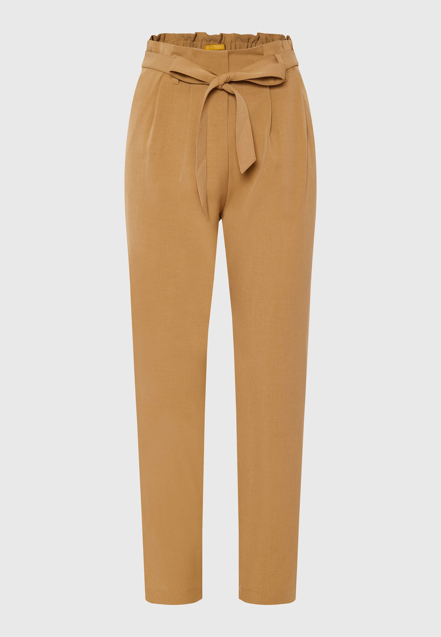 Pantaloni casual pentru femei cu pliuri