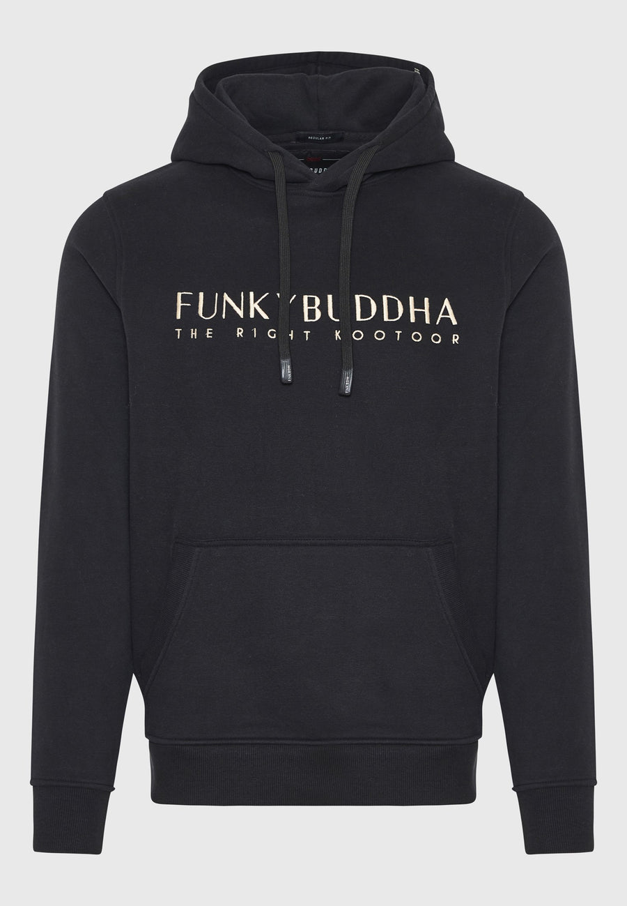 Hanorac cu broderie Funky Buddha pe piept