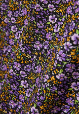 Fustă midi cu imprimeu floral în linie A