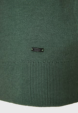 Men's knitted cardigan with rubber label