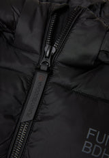 Men's quilted vest jacket with detachable hood